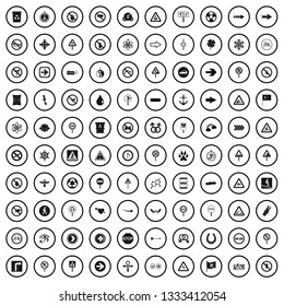 100 symbol icons set in simple style for any design vector illustration