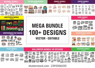 100+ t shirt designs mega Bundle, T Shirt Designs ,Files for Cricut, Silhouette Cut Files, Clipart, typography design for Shirts, Flower , Cricut, Silhouette