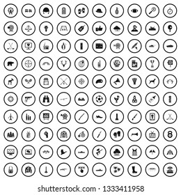 100 target icons set in simple style for any design vector illustration