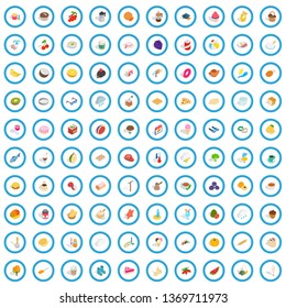 100 tea icons set in isometric 3d style for any design vector illustration