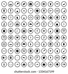 100 teaching materials icons set in simple style for any design vector illustration