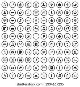 100 team icons set in simple style for any design vector illustration