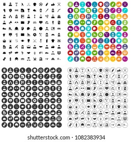 100 team spirit icons set vector in 4 variant for any web design isolated on white