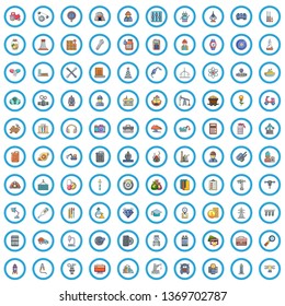 100 technology icons set in cartoon style for any design vector illustration