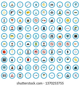 100 tension icons set in flat style for any design vector illustration