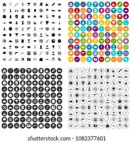 100 tension icons set vector in 4 variant for any web design isolated on white
