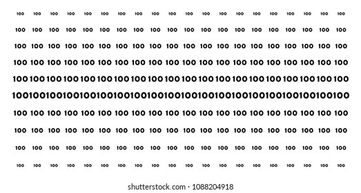 100 text icon halftone pattern, designed for backgrounds, covers, templates and abstraction effects. Vector 100 text symbols arranged into halftone array.