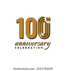 100 Th Anniversary Celebration Number Vector Design Collection