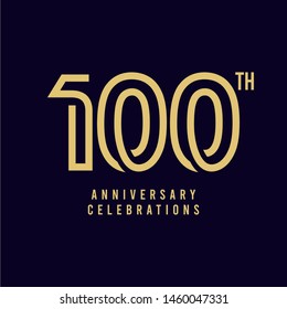 100 Th Anniversary Celebration Vector Template Design Illustration