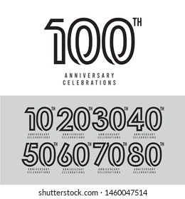 100 Th Anniversary Celebration Vector Template Design Illustration