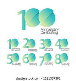 100 th Anniversary Celebration Vector Template Design Illustration