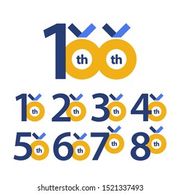 100 th Anniversary Celebration Vector Template Design Illustration