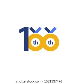 100 th Anniversary Celebration Vector Template Design Illustration