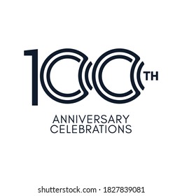 100 th Anniversary Celebration Vector Template Design Illustration