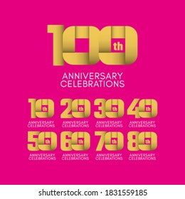 100 th Anniversary Celebration Vector Template Design Illustration