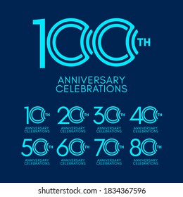 100 th Anniversary Celebration Vector Template Design Illustration