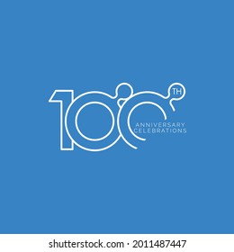 100 Th Anniversary Celebration Vector Template Design Illustration
