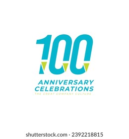 100 Th Anniversary Celebration Vector Template Design Illustration