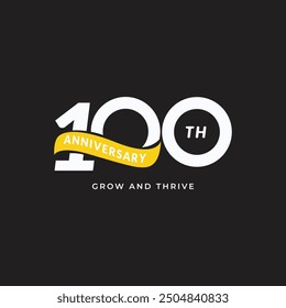 100 Th Anniversary Celebration Vector Template Design Illustration