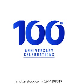 100 Th Anniversary Celebrations Vector Template Design Illustration