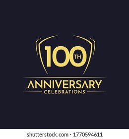 100 Th Anniversary Celebrations Vector Template Design Illustration
