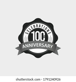 100 Th Anniversary Celebrations Vector Template Design Illustration