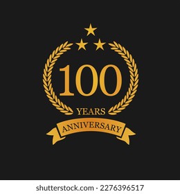 100 th Anniversary logo template illustration. suitable for you