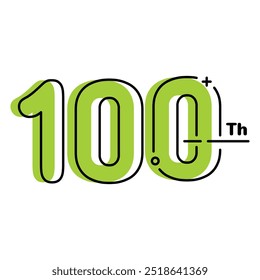 100 O Número De Aniversário Divertido Design Vetor Modelo Ilustração