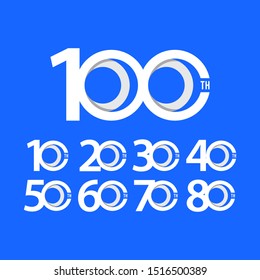 100 Th Anniversary Vector Template Design Illustration