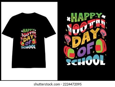 
100 th day school typography t shirt design, 100 day of school t-shirt amazon
