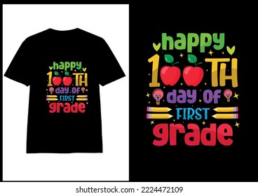 
100 th day school typography t shirt design, 100 day of school t-shirt amazon