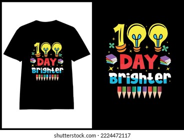 
100 th day school typography t shirt design, 100 day of school t-shirt amazon