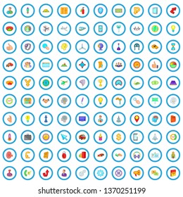 100 time management icons set in cartoon style for any design vector illustration