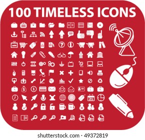 100 timeless icons. vector