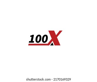 100 Times, 100X Initial letter logo