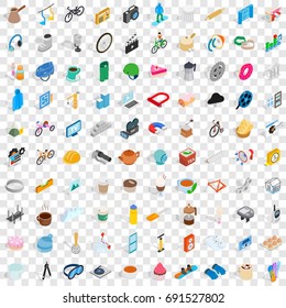 100 tools icons set in isometric 3d style for any design vector illustration