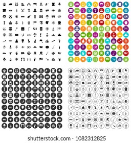 100 top hat icons set vector in 4 variant for any web design isolated on white