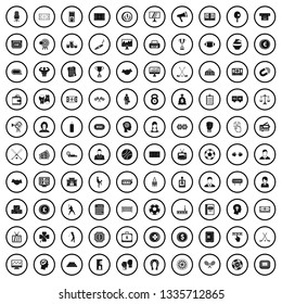 100 totalizator icons set in simple style for any design vector illustration