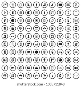 100 touch screen icons set in simple style for any design vector illustration