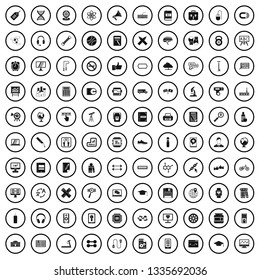 100 training icons set in simple style for any design vector illustration