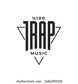 %100 Trap Music Logo Design And Typography Work