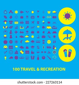 100 travel icons