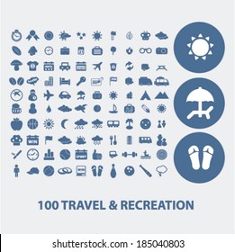 100 Travel & Recreation Icons