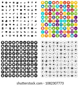 100 tree icons set vector in 4 variant for any web design isolated on white