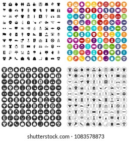 100 t-shirt icons set vector in 4 variant for any web design isolated on white