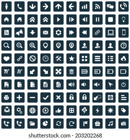 100 UI Icons For Web and Mobile