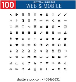 100 universal Icon Set for web and mobile