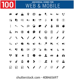 100 universal Icon Set for web and mobile