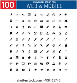 100 universal Icon Set for web and mobile