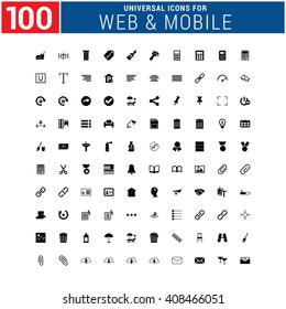 100 universal Icon Set for web and mobile